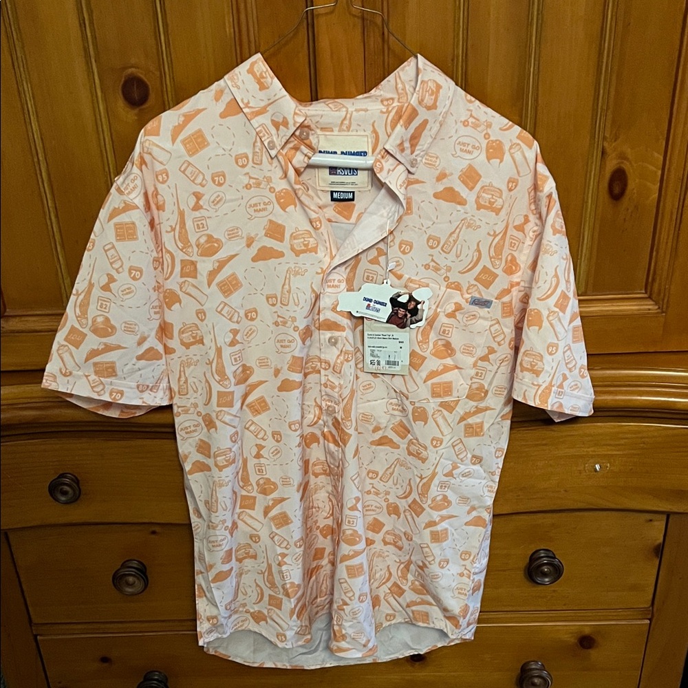 Tommy Bahama Dumb & Dumber Orange Graphic Men's Shirt